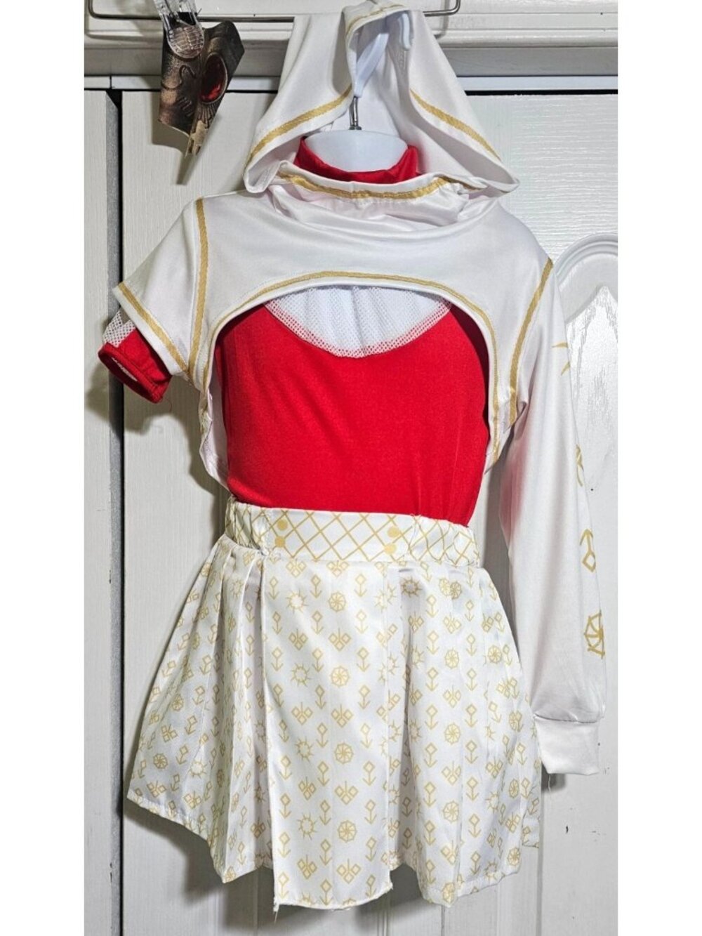 Zombies 4 Nova Addison Costume Girls 6 Cheerleader Cropped Hoodie Skirt Disney